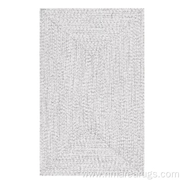 white colour polypropylene pp braided indoor outdoor rugs